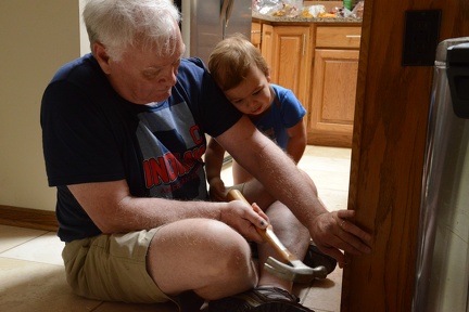 Helping Grandpa fix the kitchen island4
